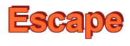 Rendering "Escape" using Arial Bold