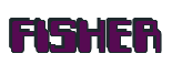 Rendering "FISHER" using Computer Font