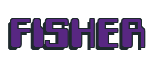 Rendering "FISHER" using Computer Font