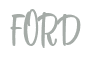 Rendering "FORD" using Bean Sprout