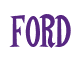 Rendering "FORD" using Cooper Latin