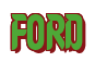 Rendering "FORD" using Callimarker