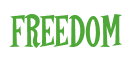 Rendering "FREEDOM" using Cooper Latin
