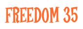 Rendering "FREEDOM 35" using Cooper Latin
