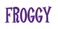 Rendering "FROGGY" using Cooper Latin