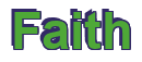 Rendering "Faith" using Arial Bold