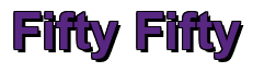 Rendering "Fifty Fifty" using Arial Bold