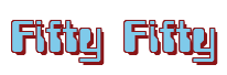 Rendering "Fifty Fifty" using Computer Font