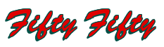 Rendering "Fifty Fifty" using Brush Script