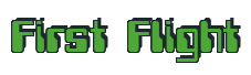 Rendering "First Flight" using Computer Font