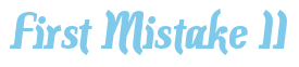 Rendering "First Mistake II" using Color Bar