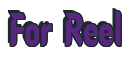 Rendering "For Reel" using Callimarker