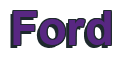 Rendering "Ford" using Arial Bold
