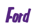 Rendering "Ford" using Big Nib