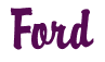 Rendering "Ford" using Brody