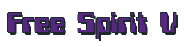Rendering "Free Spirit V" using Computer Font