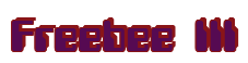Rendering "Freebee III" using Computer Font