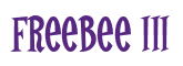 Rendering "Freebee III" using Cooper Latin