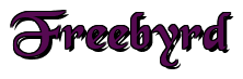 Rendering "Freebyrd" using Black Chancery