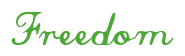 Rendering "Freedom" using Commercial Script