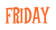 Rendering "Friday" using Cooper Latin