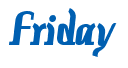 Rendering "Friday" using Color Bar