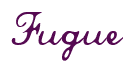 Rendering "Fugue" using Commercial Script