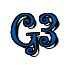 Rendering "G3" using Curlz