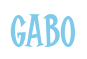 Rendering "GABO" using Cooper Latin