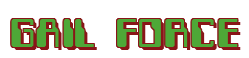 Rendering "GAIL FORCE" using Computer Font