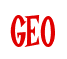Rendering "GEO" using Cooper Latin