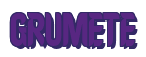 Rendering "GRUMETE" using Callimarker