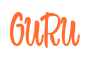 Rendering "GURU" using Bean Sprout