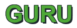 Rendering "GURU" using Arial Bold