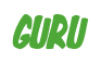 Rendering "GURU" using Big Nib