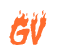 Rendering "GV" using Charred BBQ