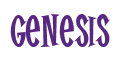 Rendering "Genesis" using Cooper Latin