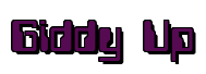 Rendering "Giddy Up" using Computer Font