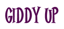 Rendering "Giddy Up" using Cooper Latin