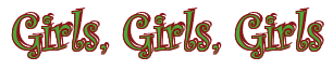 Rendering "Girls, Girls, Girls" using Curlz