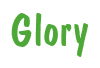 Rendering "Glory" using Dom Casual