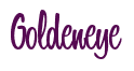 Rendering "Goldeneye" using Bean Sprout