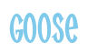 Rendering "Goose" using Cooper Latin