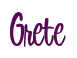 Rendering "Grete" using Bean Sprout