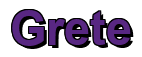 Rendering "Grete" using Arial Bold
