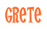 Rendering "Grete" using Cooper Latin