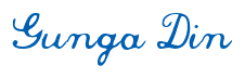 Rendering "Gunga Din" using Commercial Script