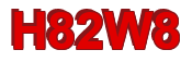 Rendering "H82W8" using Arial Bold