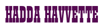 Rendering "HADDA HAVVETTE" using Bill Board