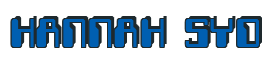 Rendering "HANNAH SYD" using Computer Font